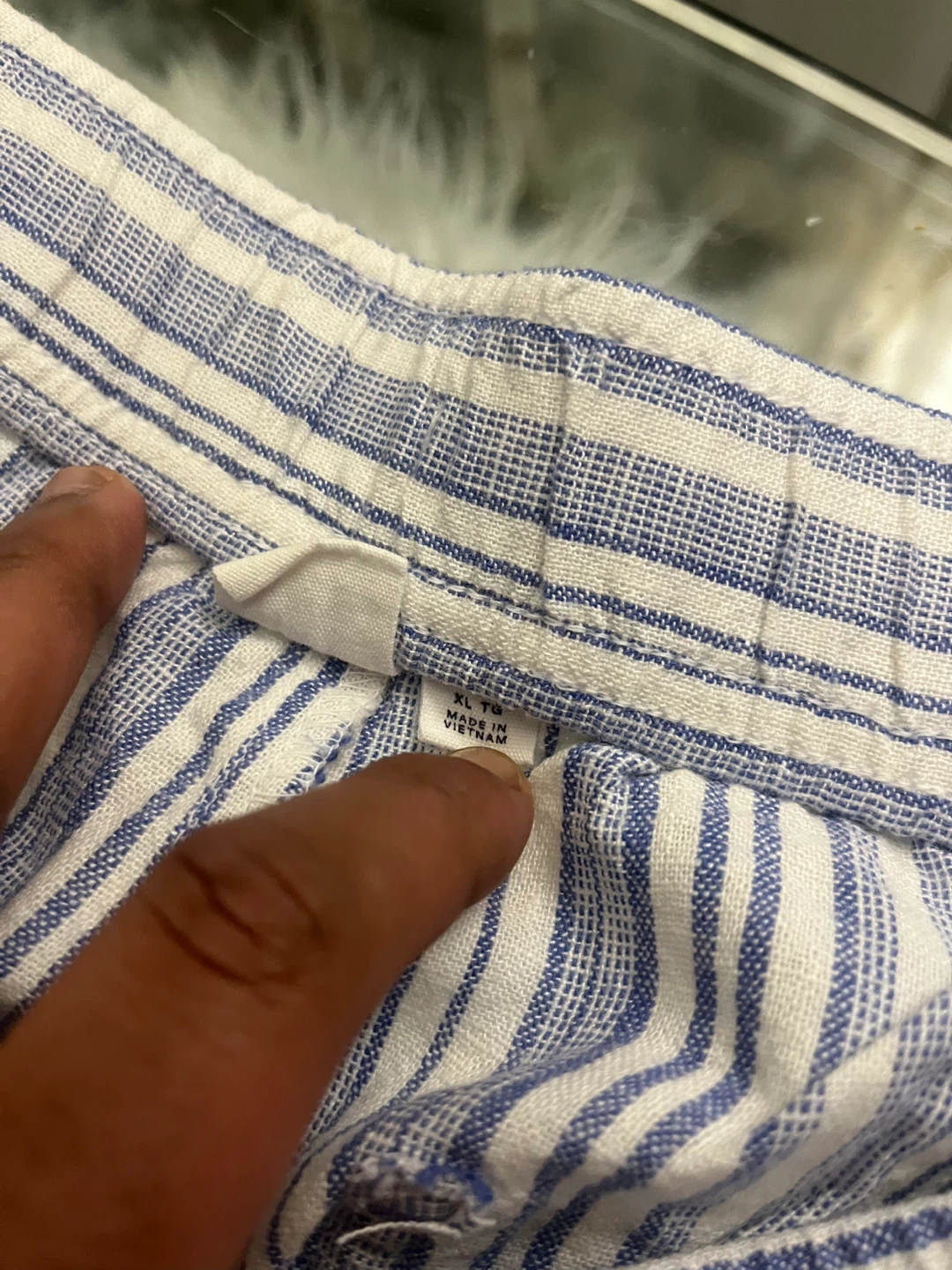 GAP Blue Striped Linen Pants - XL - photo 3