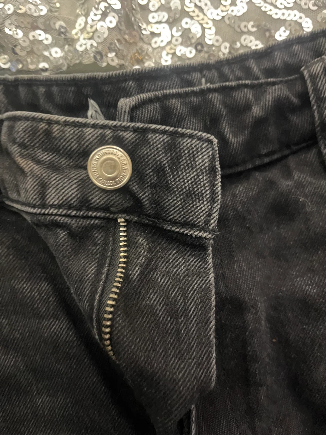 Black Denim Cutoff Shorts - photo 3