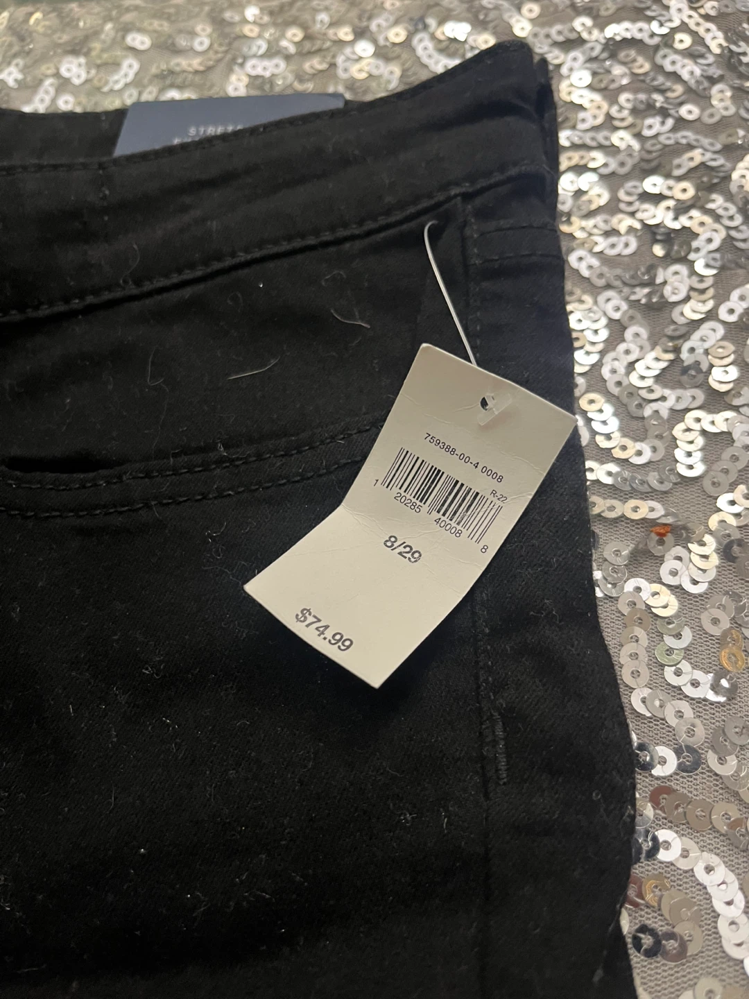 GAP Black Stretch Denim Jeans - Size 8/29 - photo 2