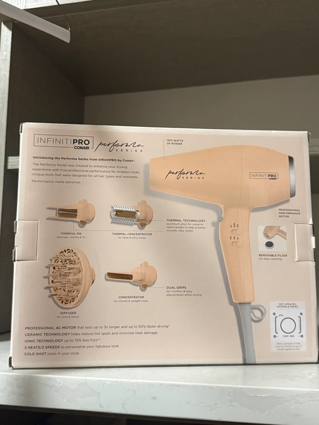 Conair InfinitiPro Perfoma Series Ionic Ceramic Hair Dryer - photo 3