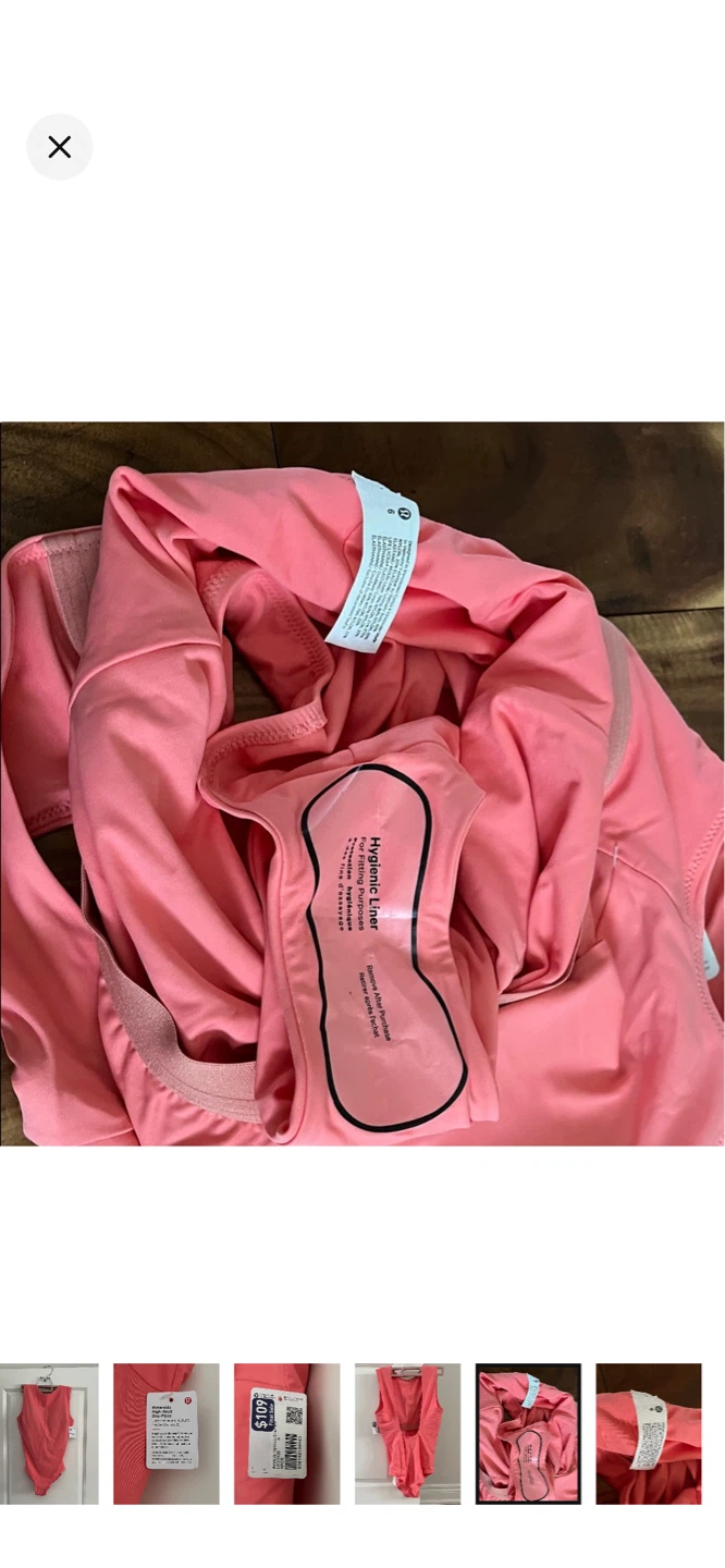 Lululemon Waterside High-Neck One-Piece Swimsuit Size 6 Coral - photo 5