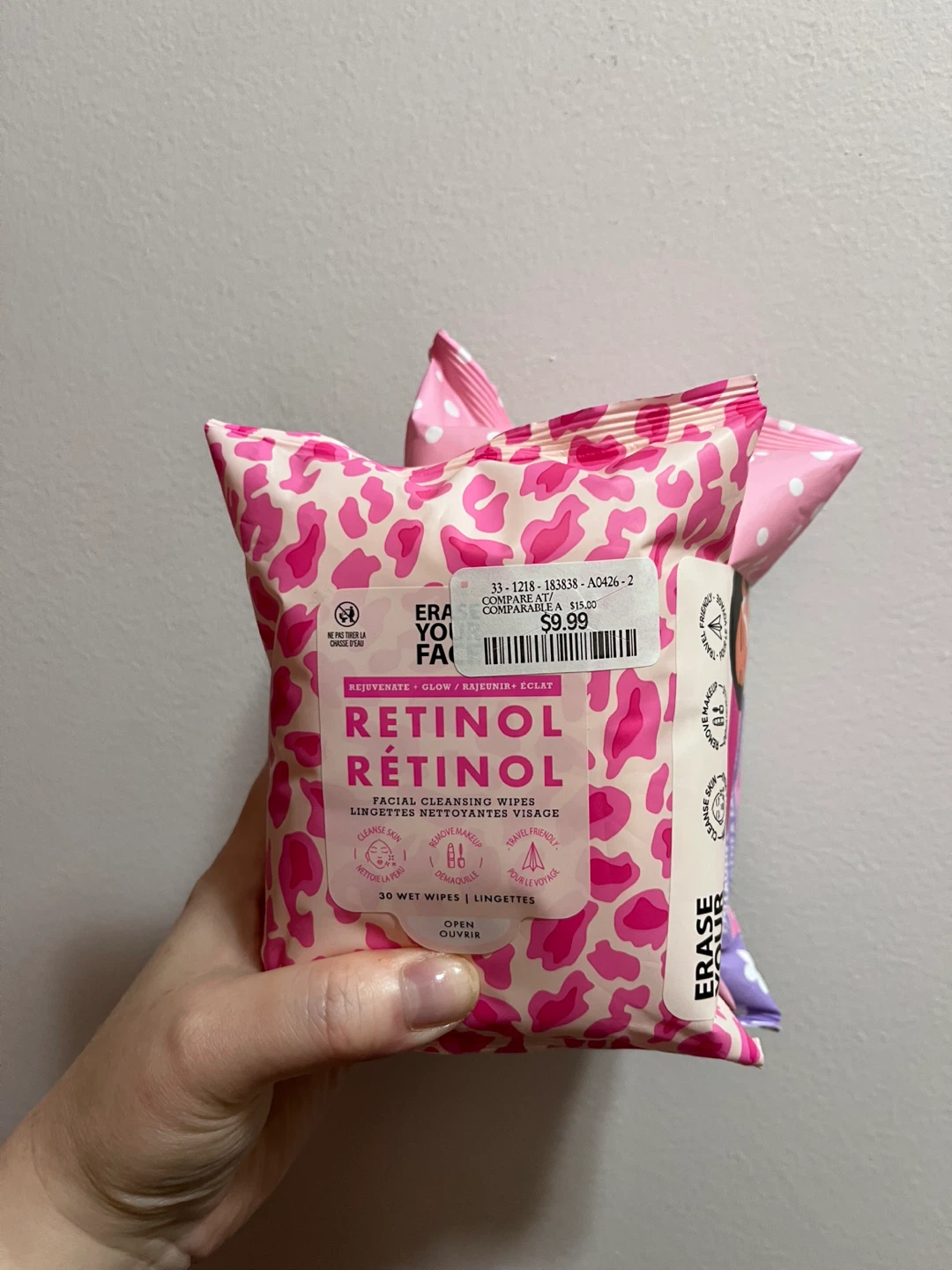 Unused 3-Pack of Facial Cleansing Wipes