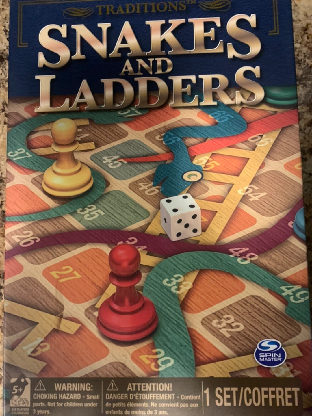 $15 Traditions Snakes and Ladders / Checkers Board Game Set - photo 2