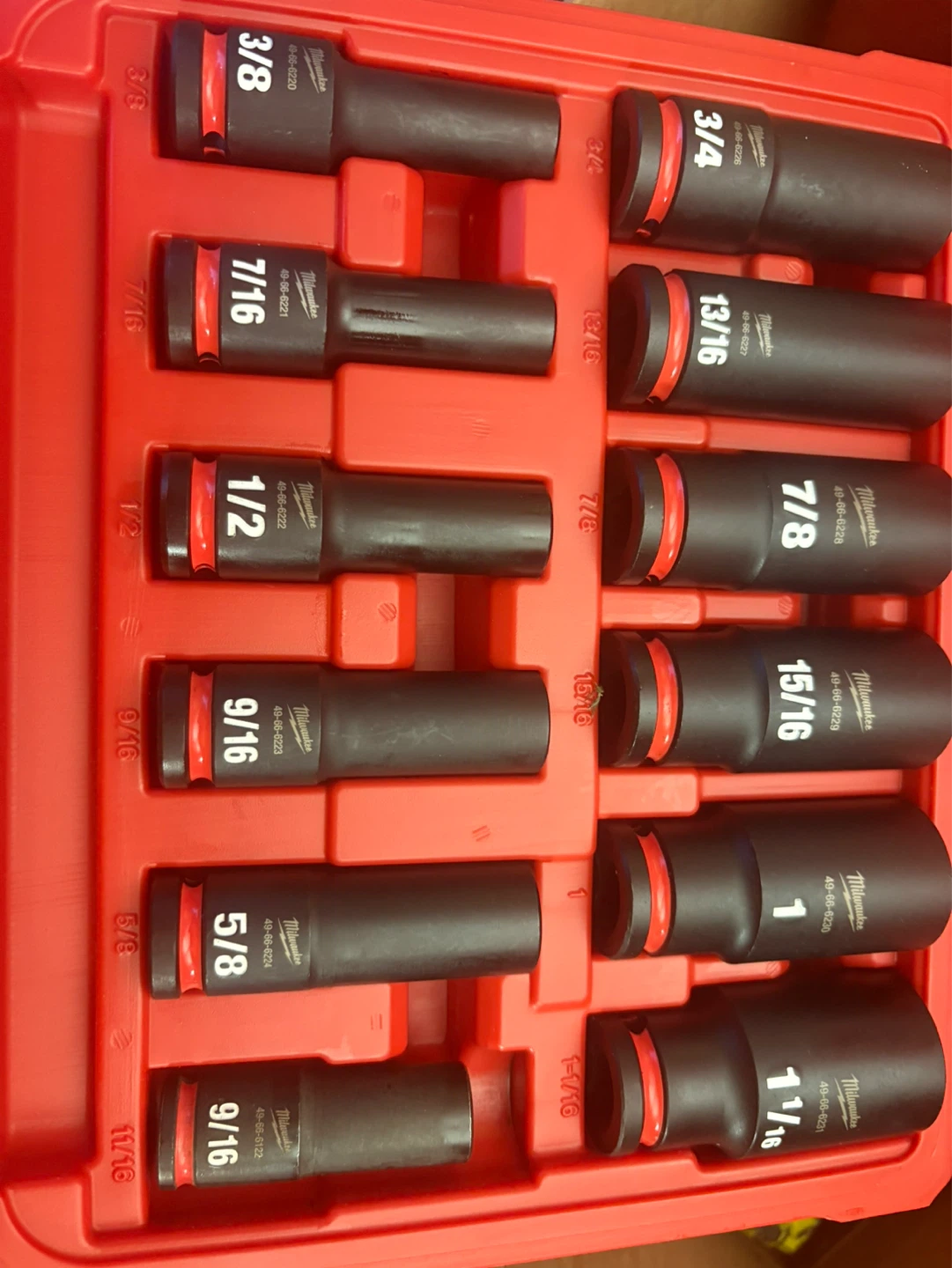 Milwaukee M18 1/2" Drive Deep Impact Sockets Set