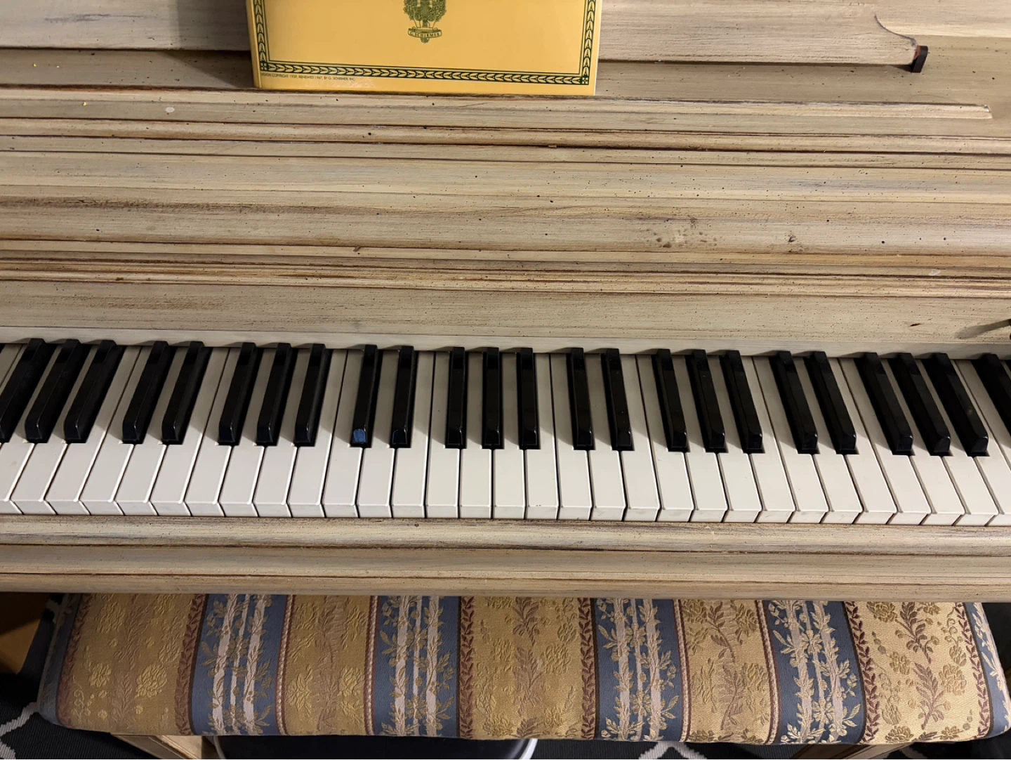 Vintage style light colored wood piano - PICK UP ONLY - photo 2