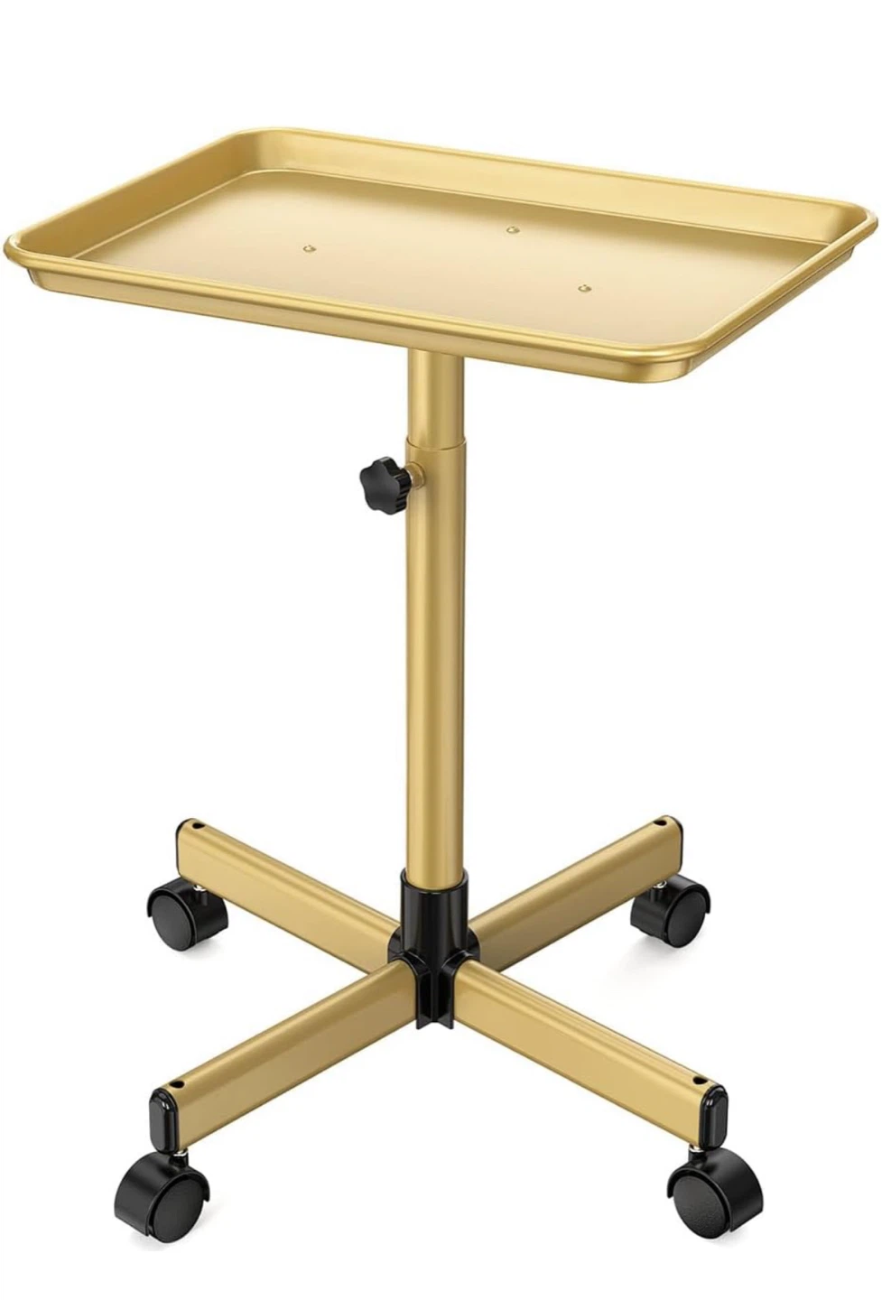 Gold Salon Tray Cart with Wheels