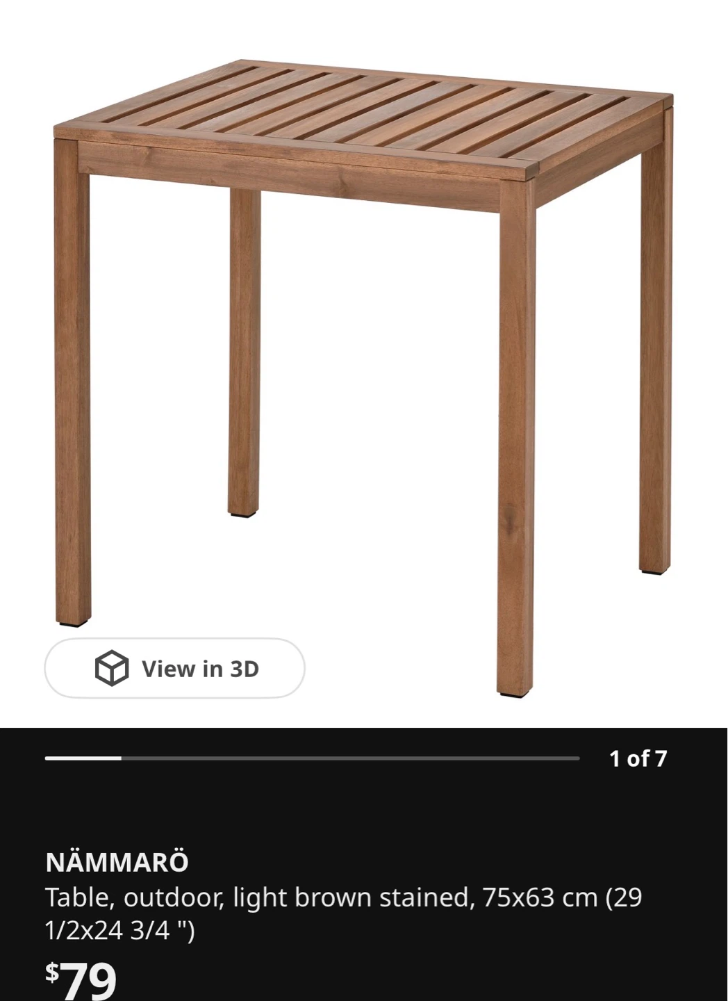 IKEA NÄMMARÖ Outdoor Table - Light Brown - photo 4