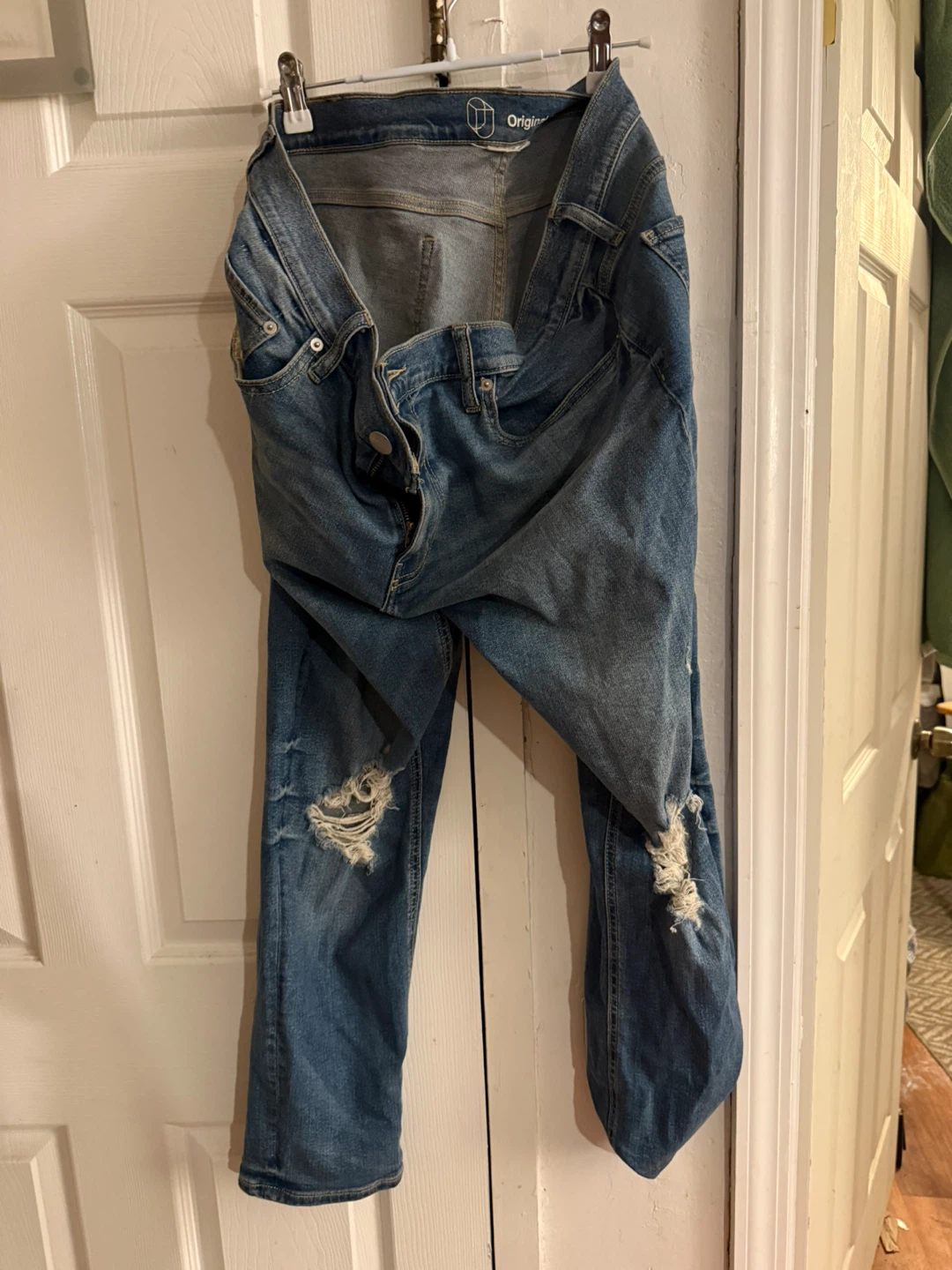 Original "Original" Distressed Blue Jeans