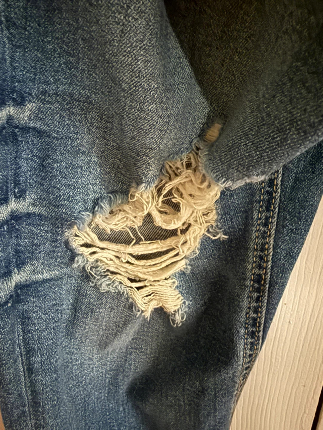 Original "Original" Distressed Blue Jeans - photo 2