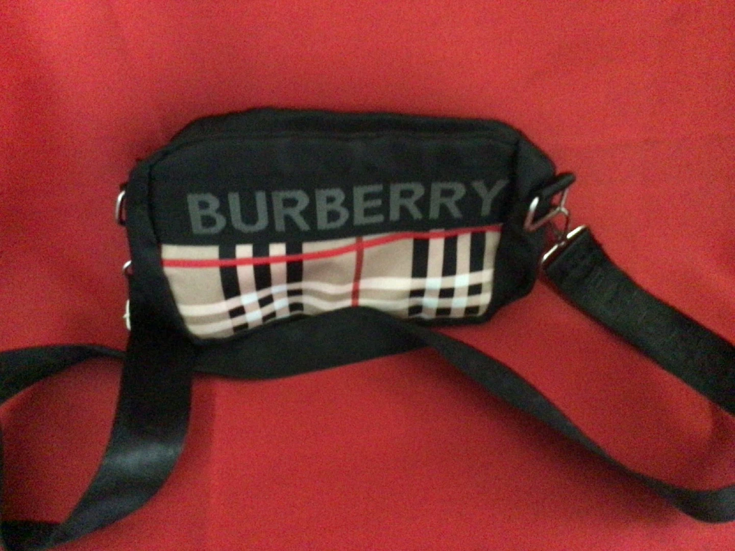 BURBERRY Black and Nova Check crossbody bag