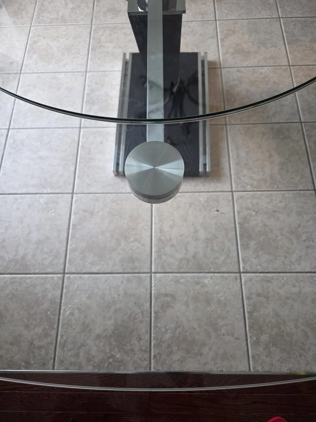 Glass Dining Table with Black Base - photo 4