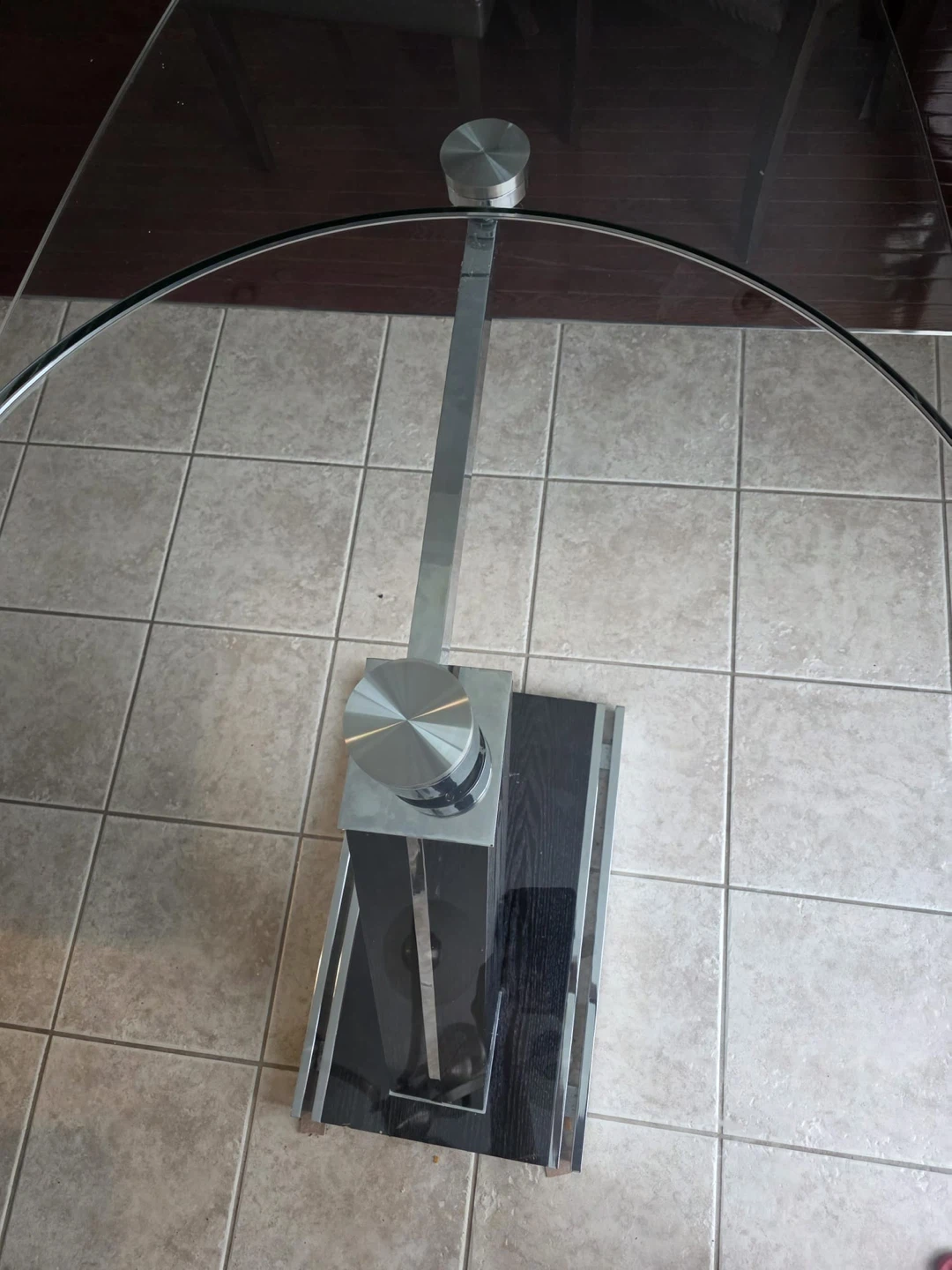 Glass Dining Table with Black Base - photo 5