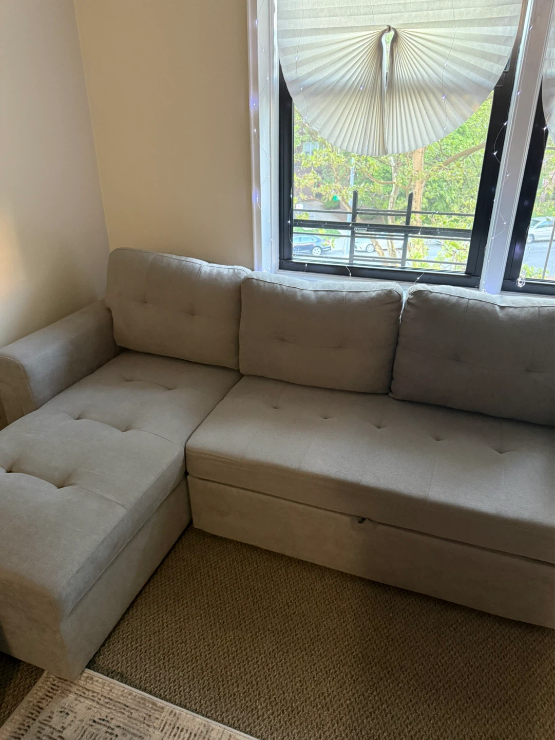 Light Gray Sectional Sofa with Storage - photo 2