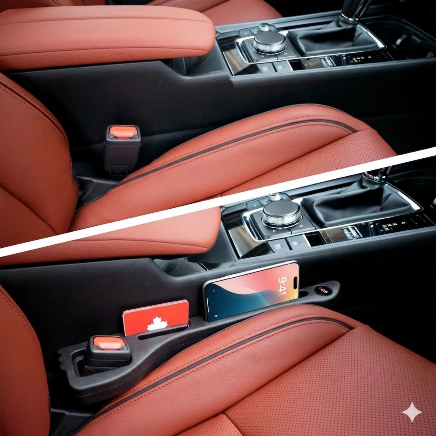 Car Seat Gap Organizer with Flip Design