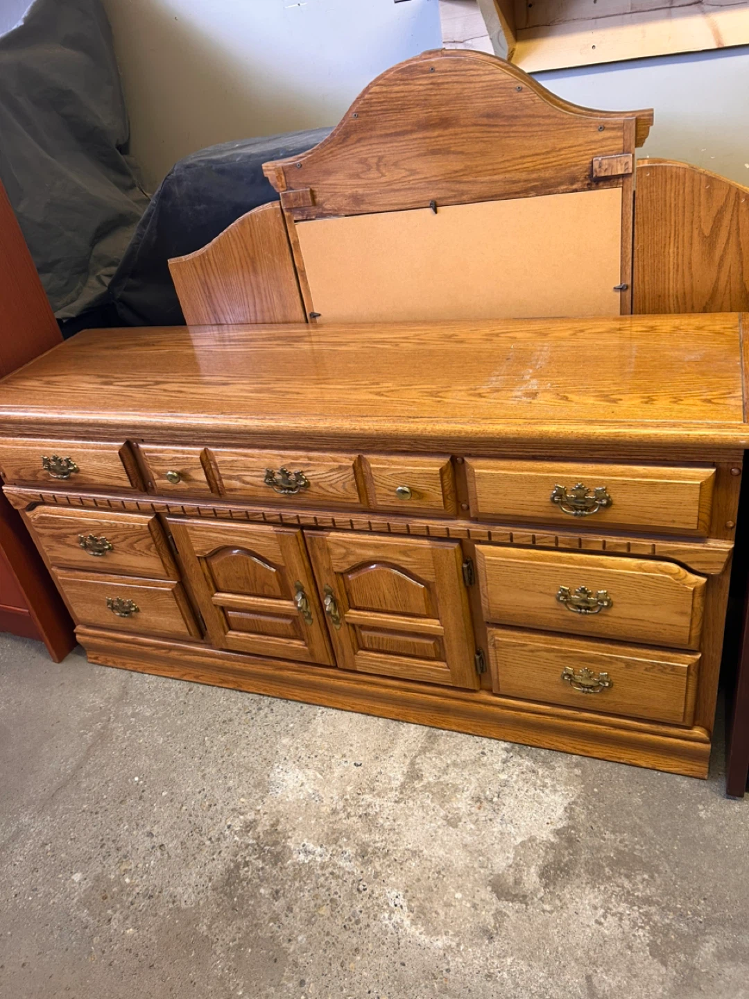 Wooden Dresser with Mirror Attachment - photo 2