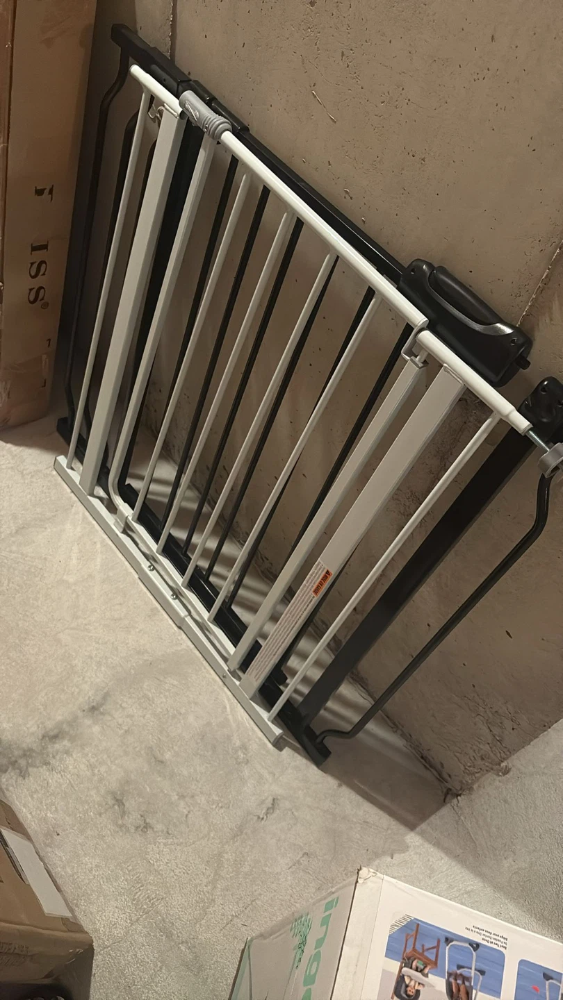 Safety Gate Metal White and Black