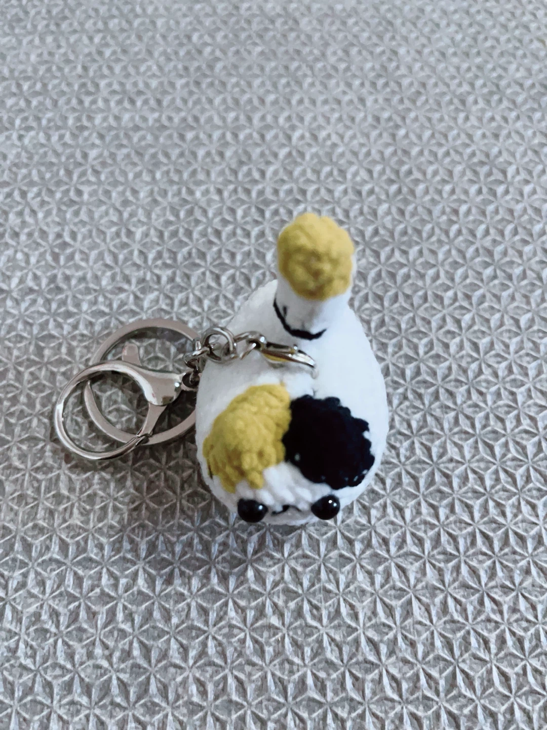 Handmade Crocheted Cat Keychain - photo 2
