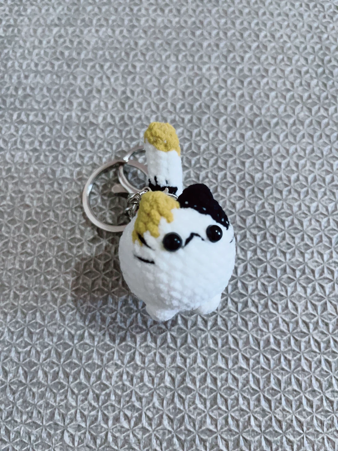 Handmade Crocheted Cat Keychain