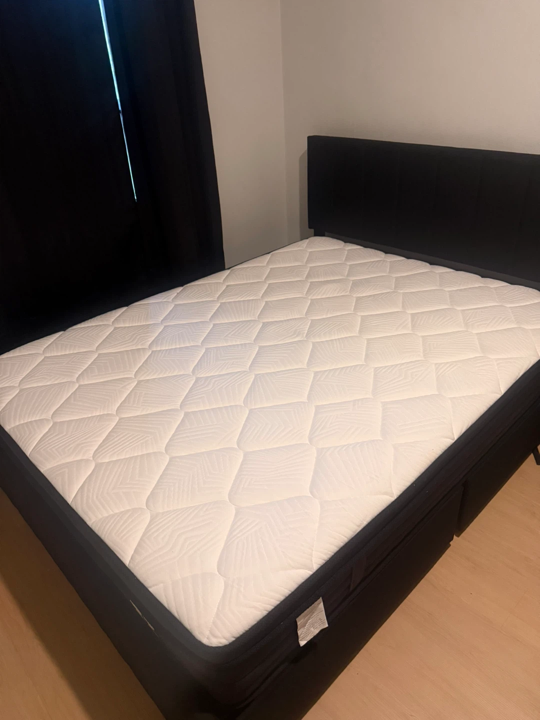 Black Queen Size Bed Frame with Mattress