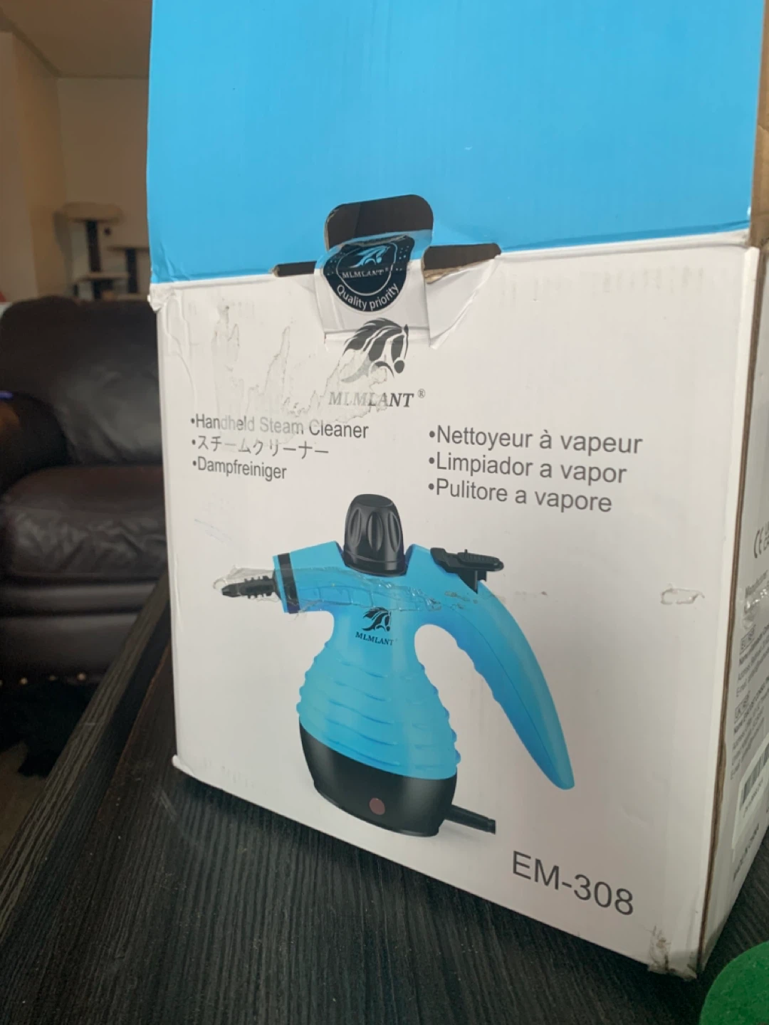 Blue Handheld Steam Cleaner with Accessories - photo 3