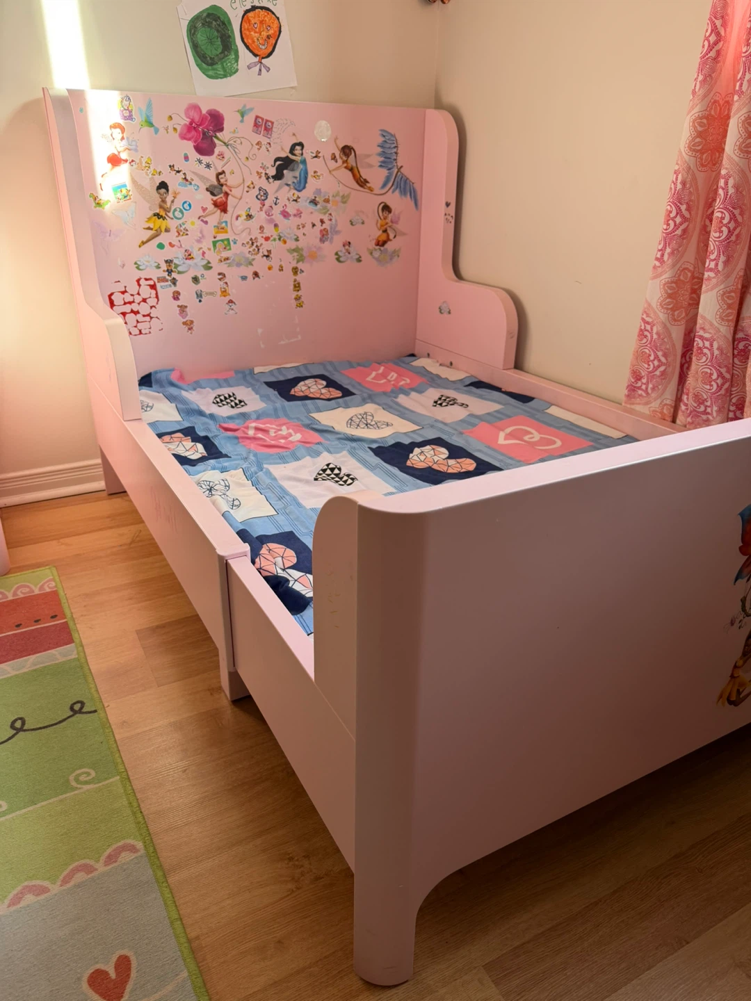 Pink Princess Toddler Bed with Matching Dresser