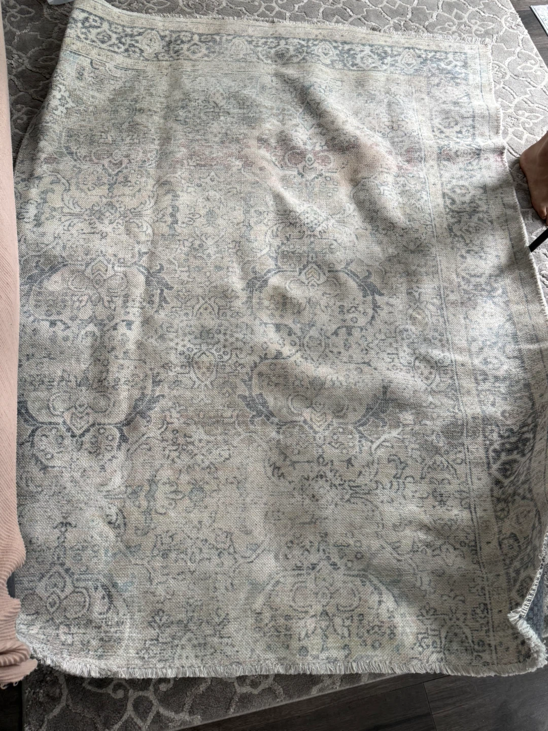 Distressed Oriental Style Area Rug