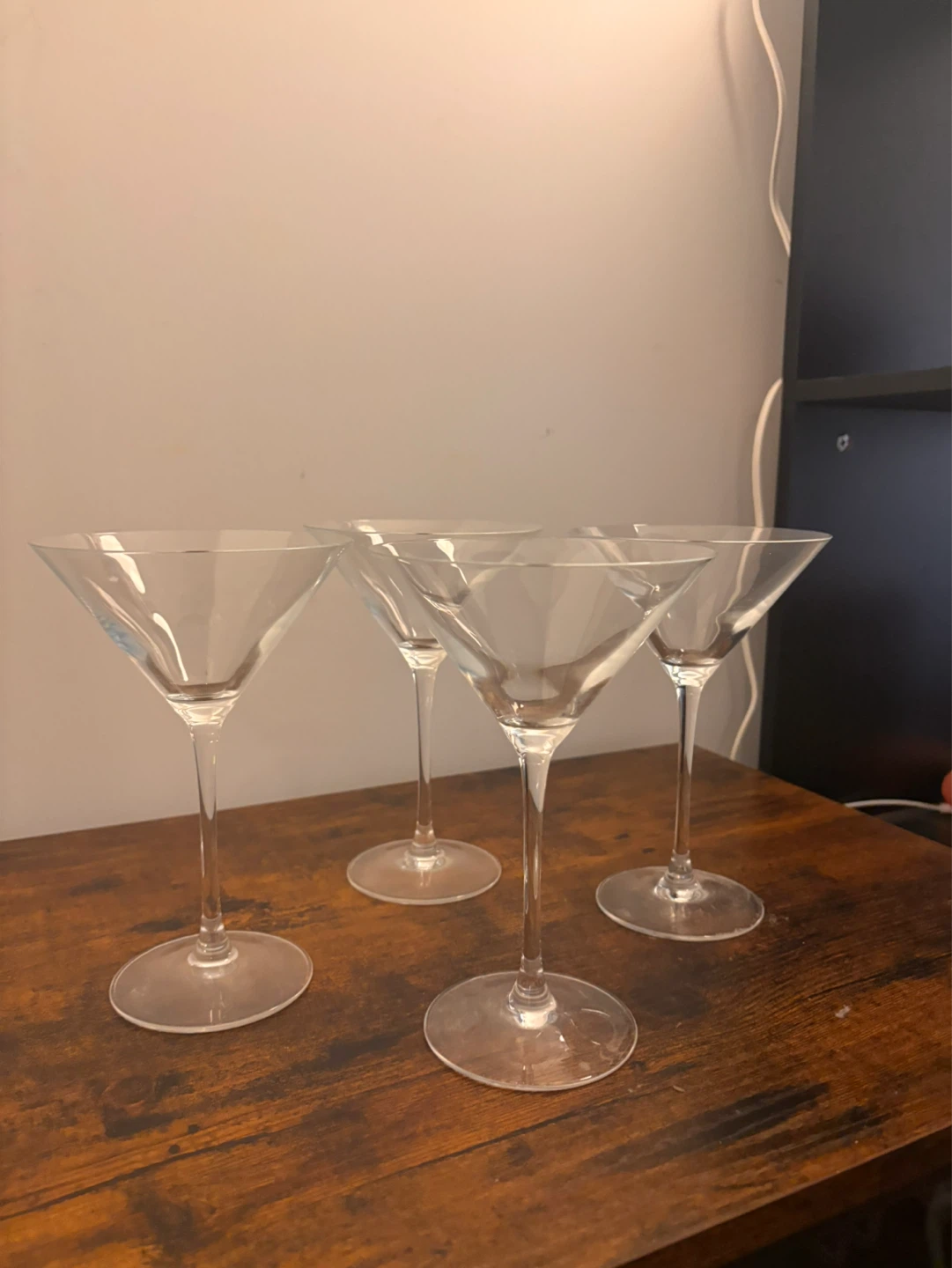 Set of 4 Clear Martini Glasses - photo 3