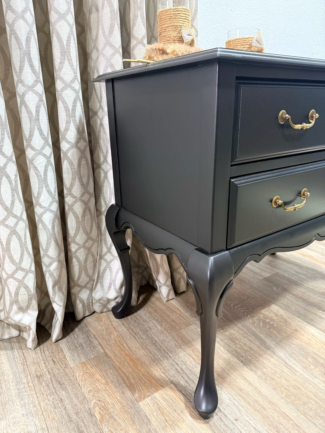 Refinished Black Console Table - photo 5
