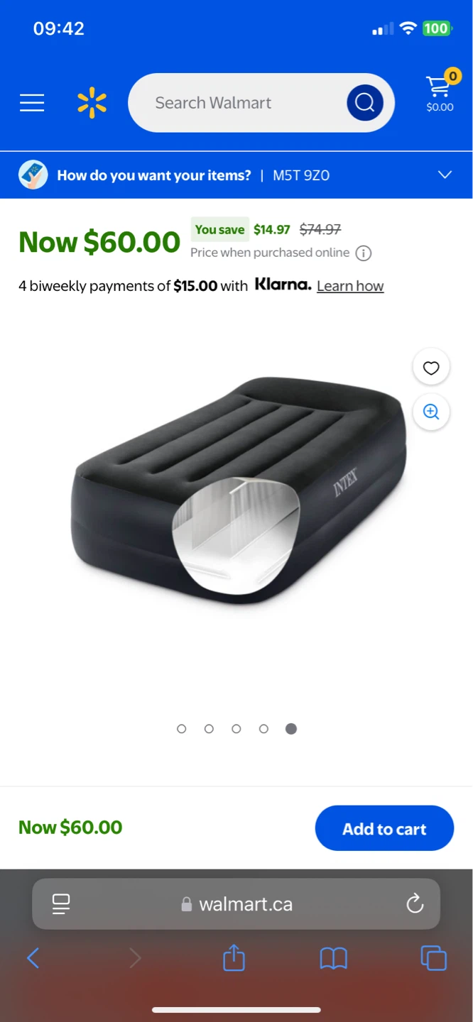 Intex Raised Air Mattress with Built-in Pillow - photo 2