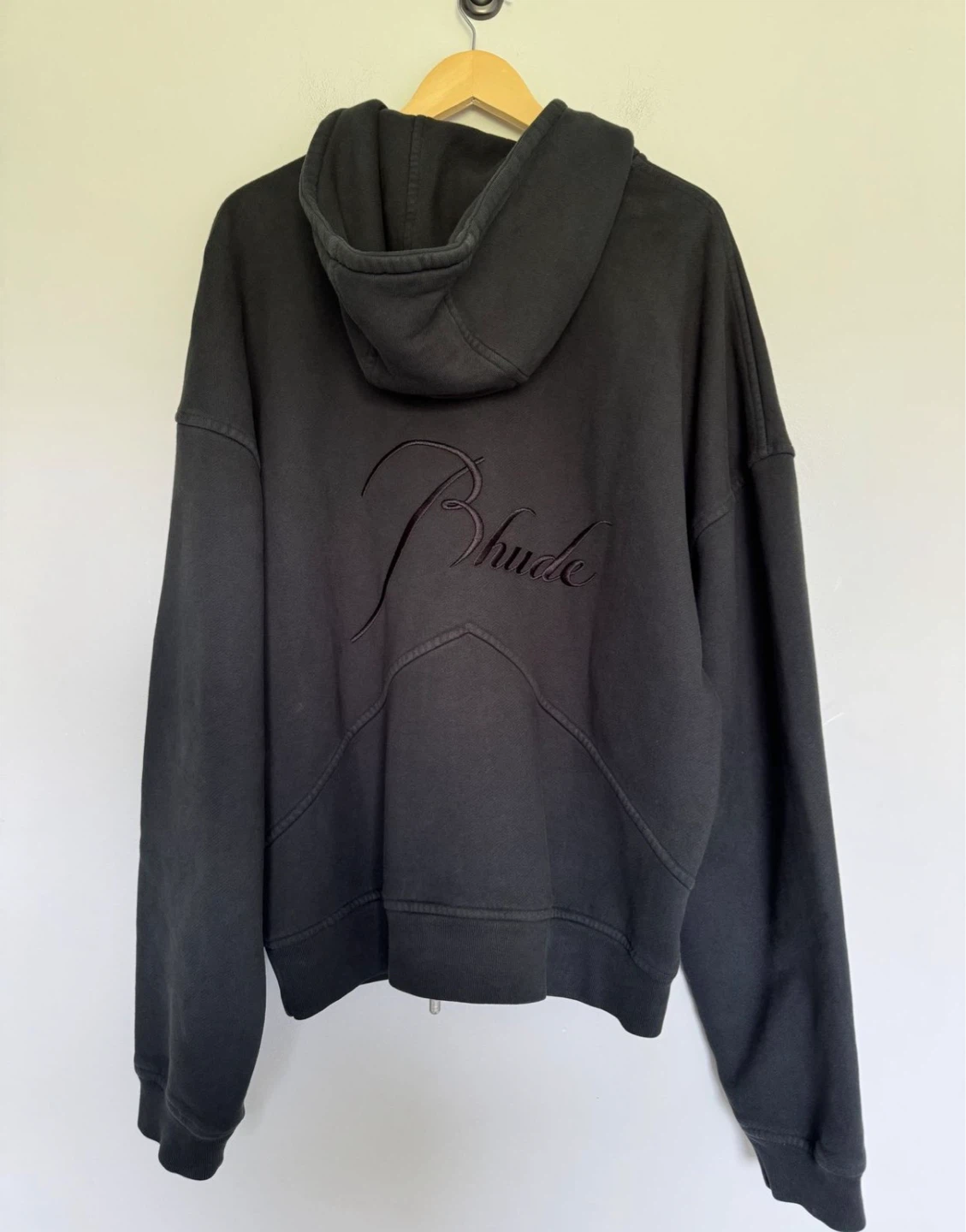 Rhude Black Zip-Up Hoodie