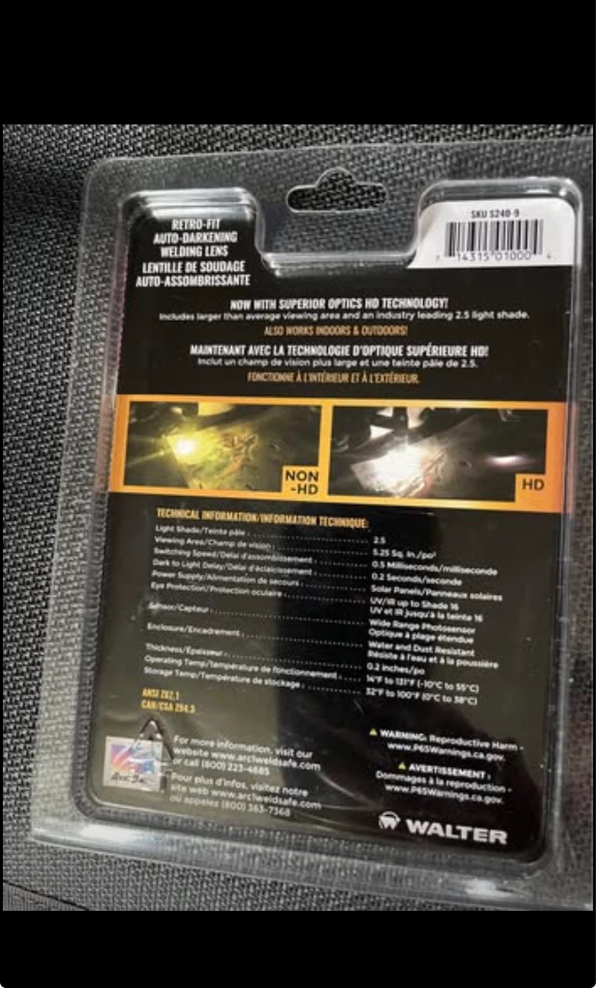ArcOne Singles 240 Auto-Darkening Welding Lens Shade 9 - photo 4