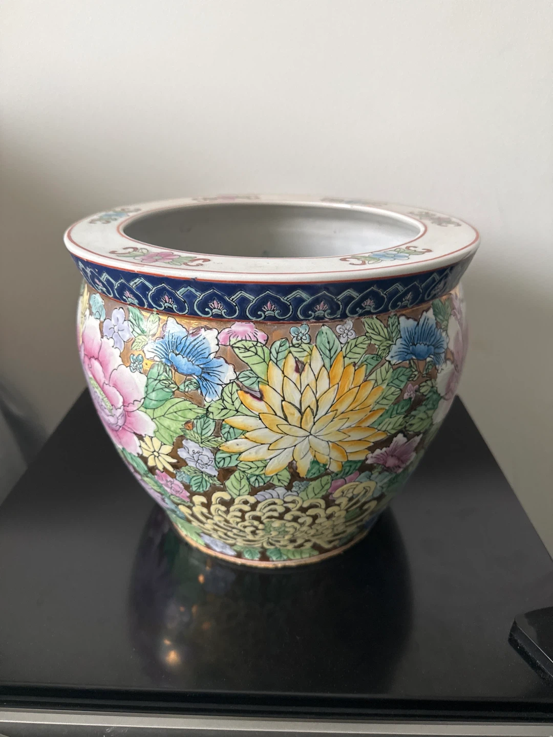 Large Decorative Ceramic Fish Bowl Planter - photo 2