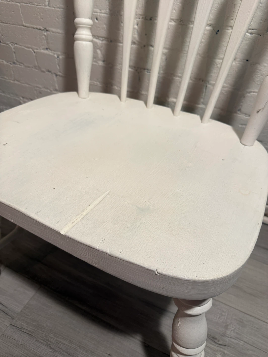 Solid wood white chair - photo 5