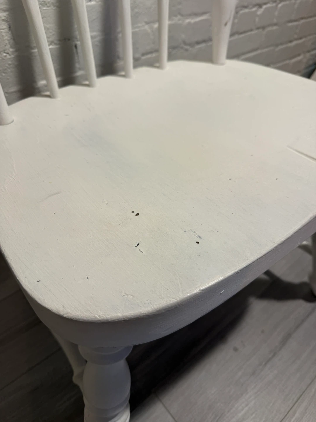 Solid wood white chair - photo 2