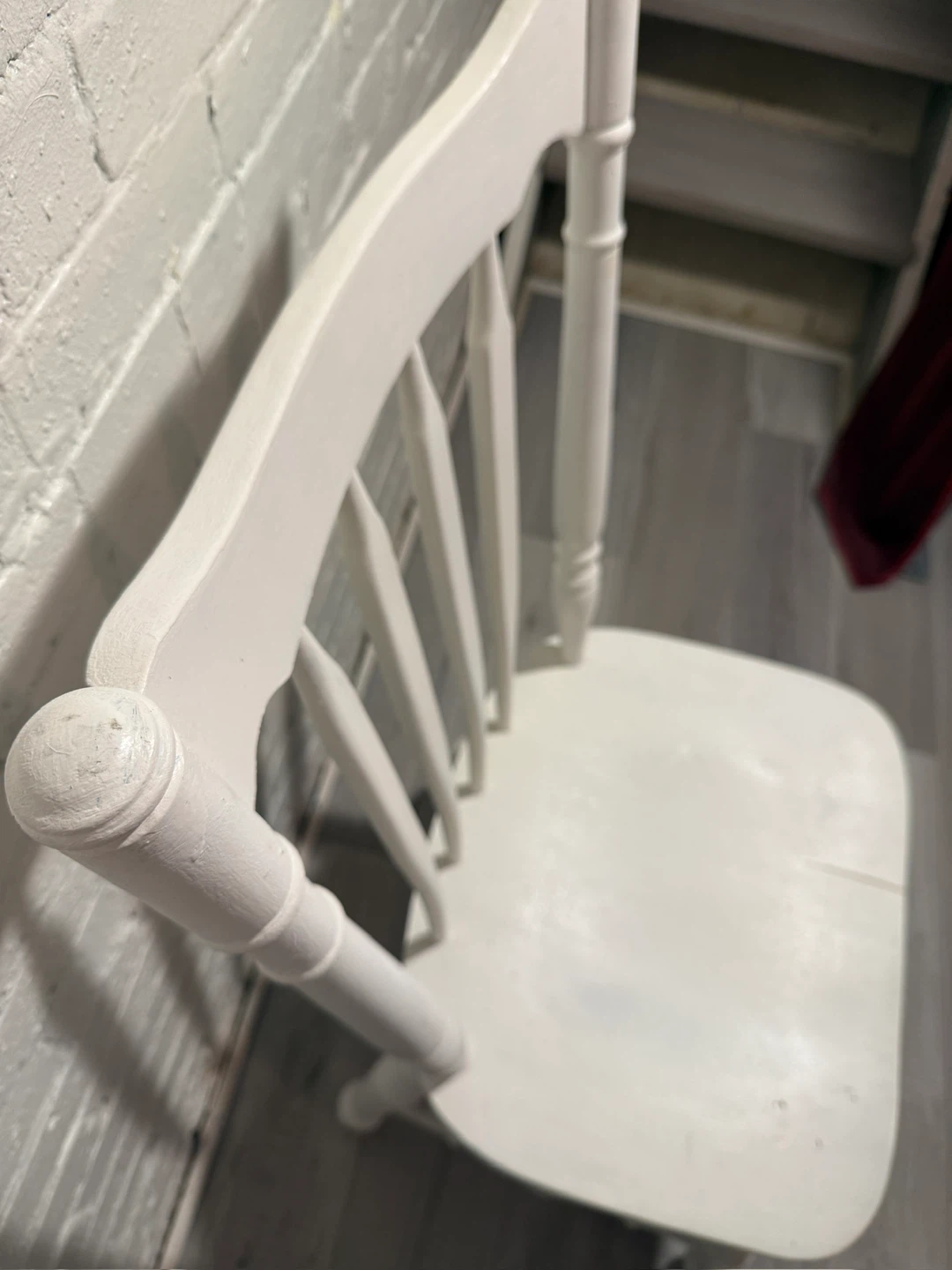 Solid wood white chair - photo 4