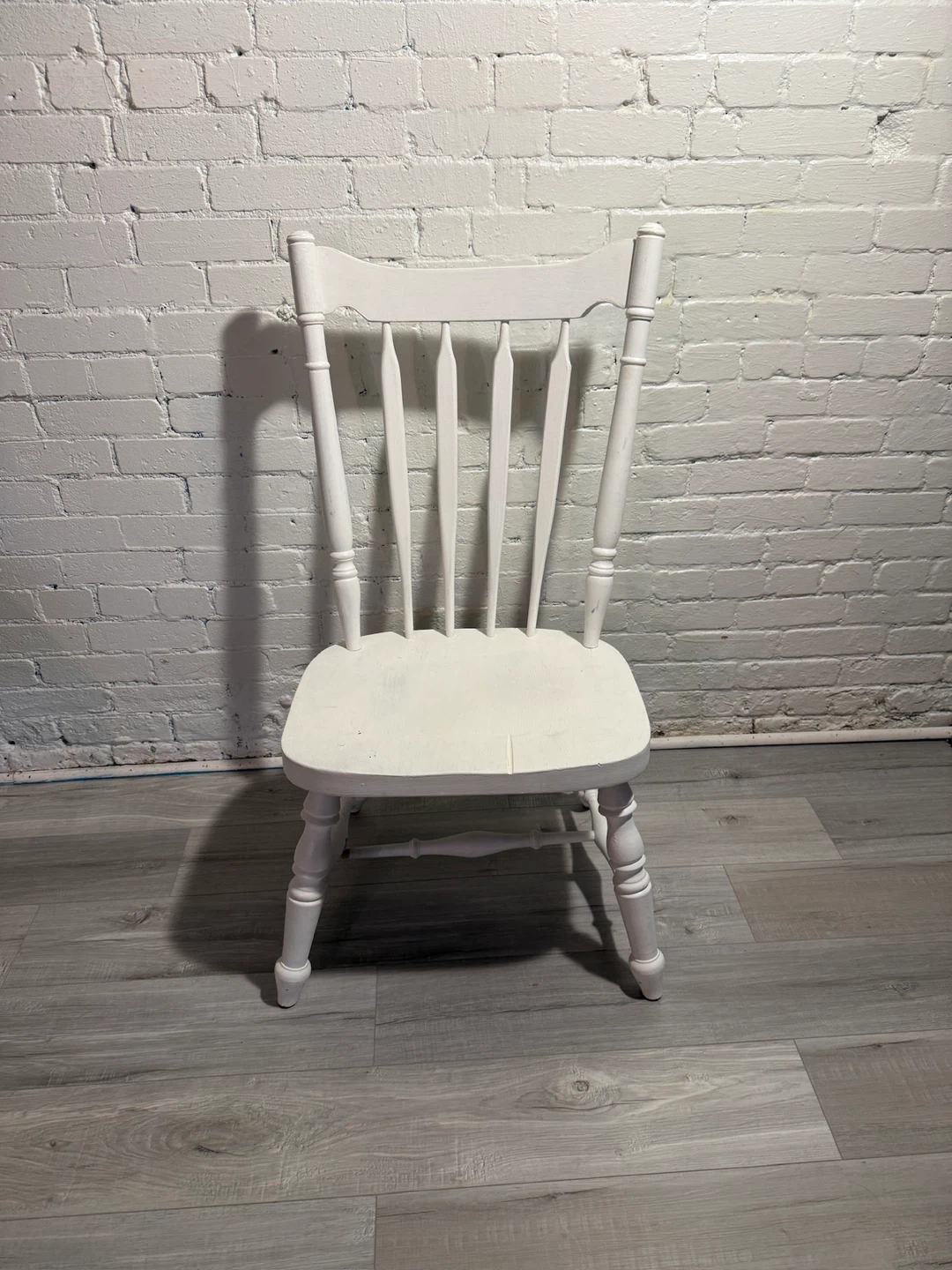 Solid wood white chair