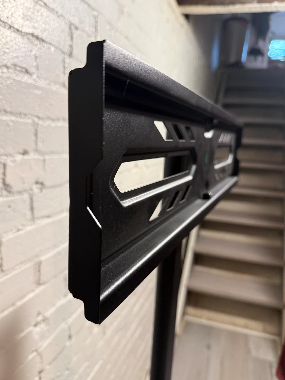 Black TV Stand with Built-in Power - photo 3