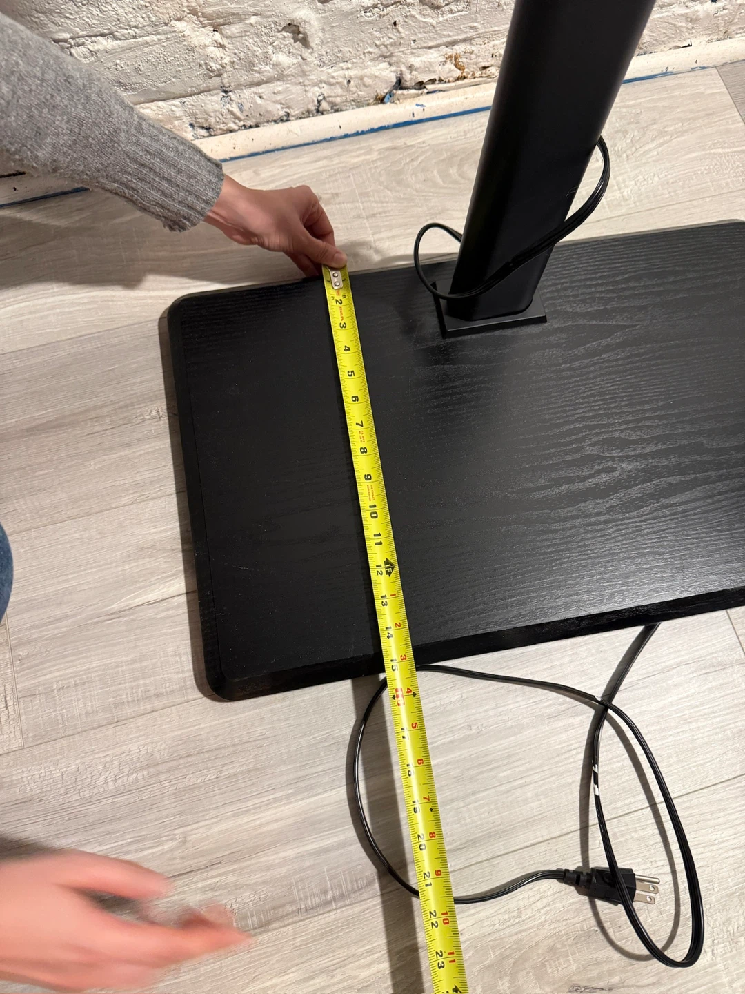 Black TV Stand with Built-in Power - photo 5