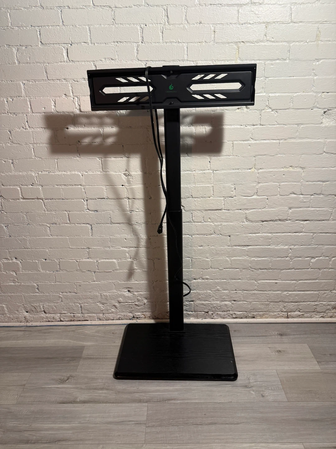 Black TV Stand with Built-in Power
