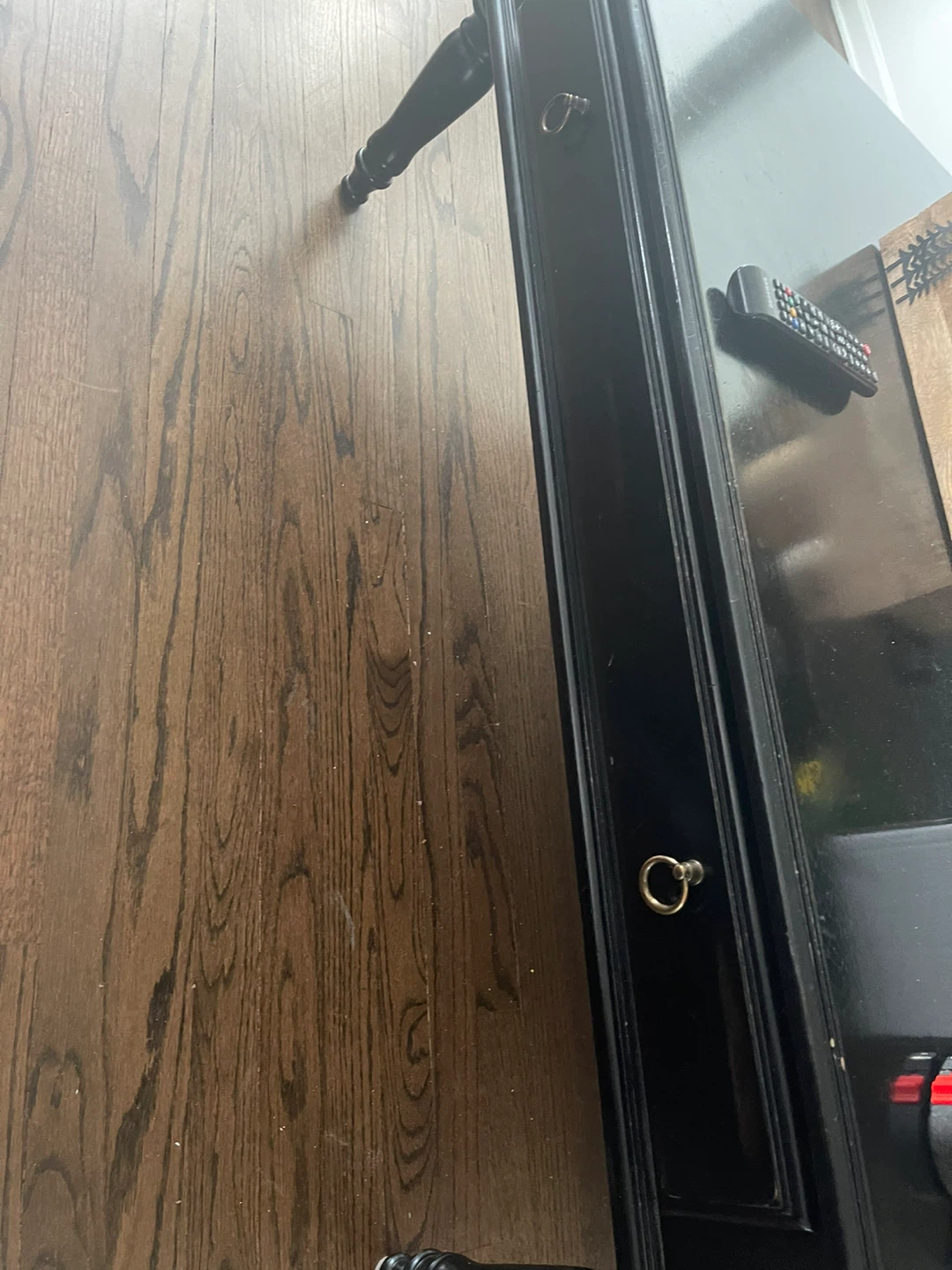 Black End Table with Drawer and corner table - photo 3