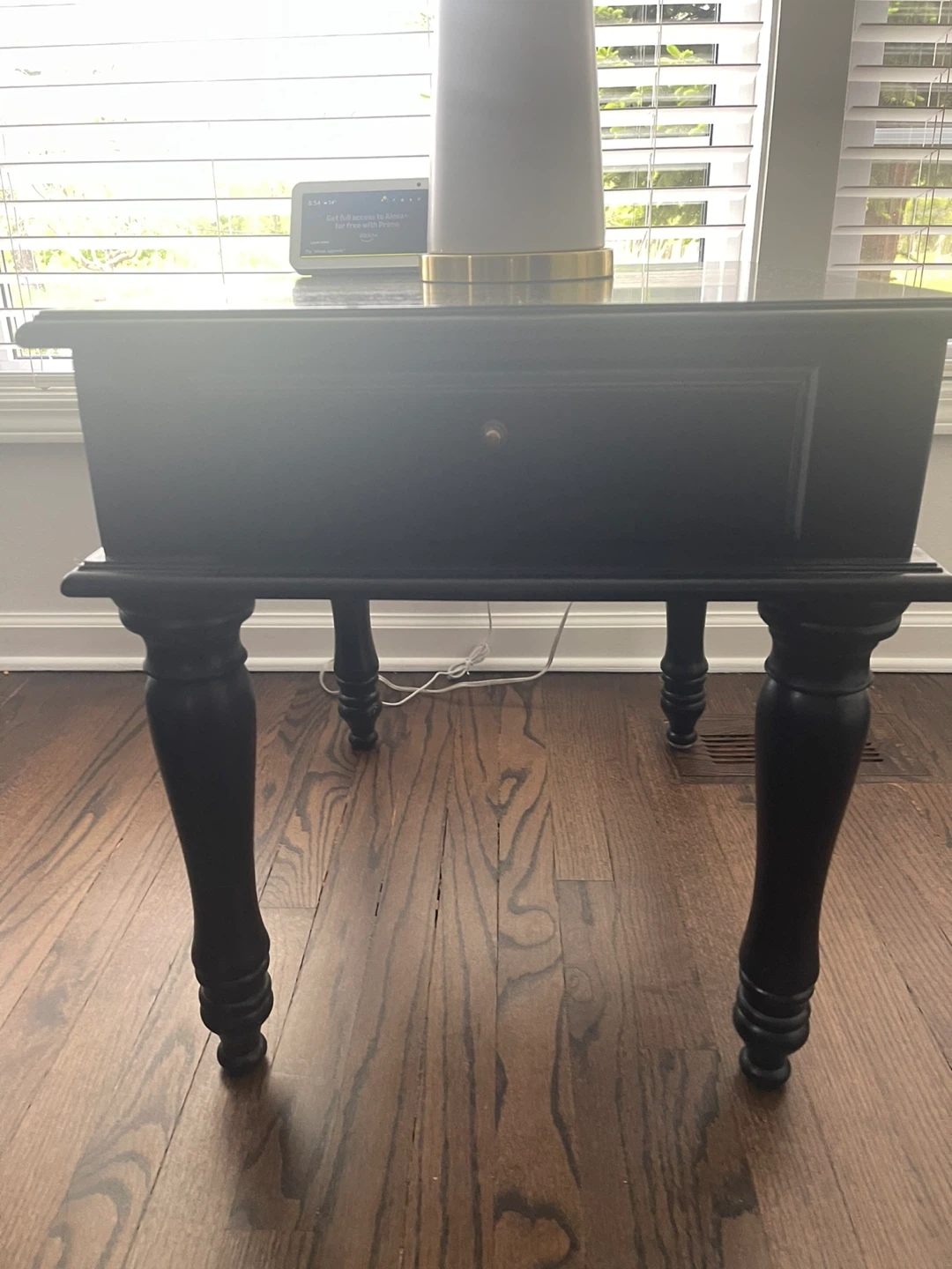 Black End Table with Drawer and corner table - photo 2
