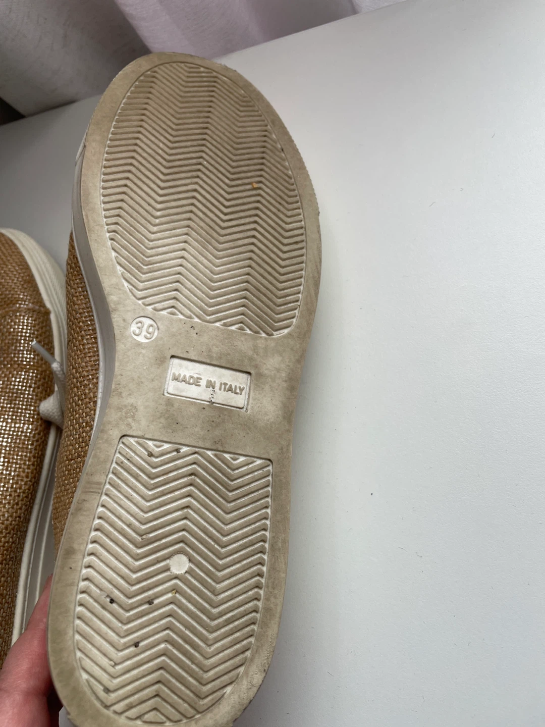 Espadrille Sneakers - Tan Woven - Size 39 - photo 4