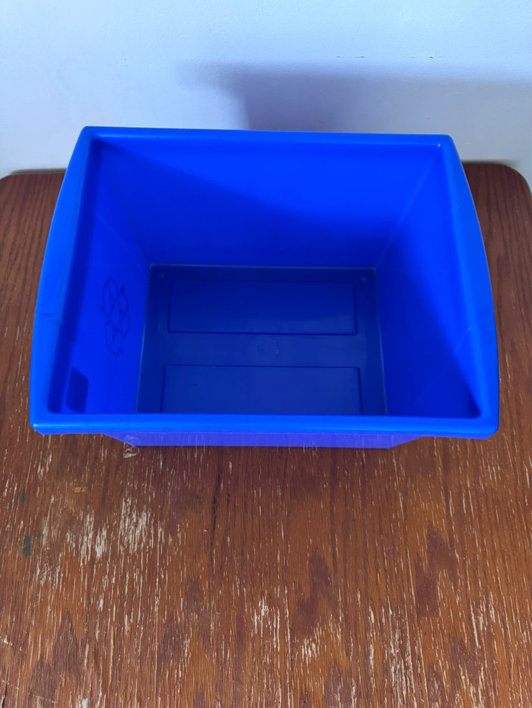 Blue Plastic Recycling Bin - photo 2
