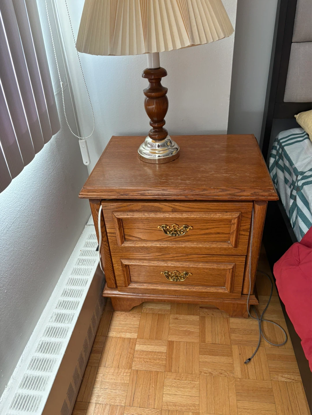 Oak Dresser with Mirror and Matching Nightstand - photo 2