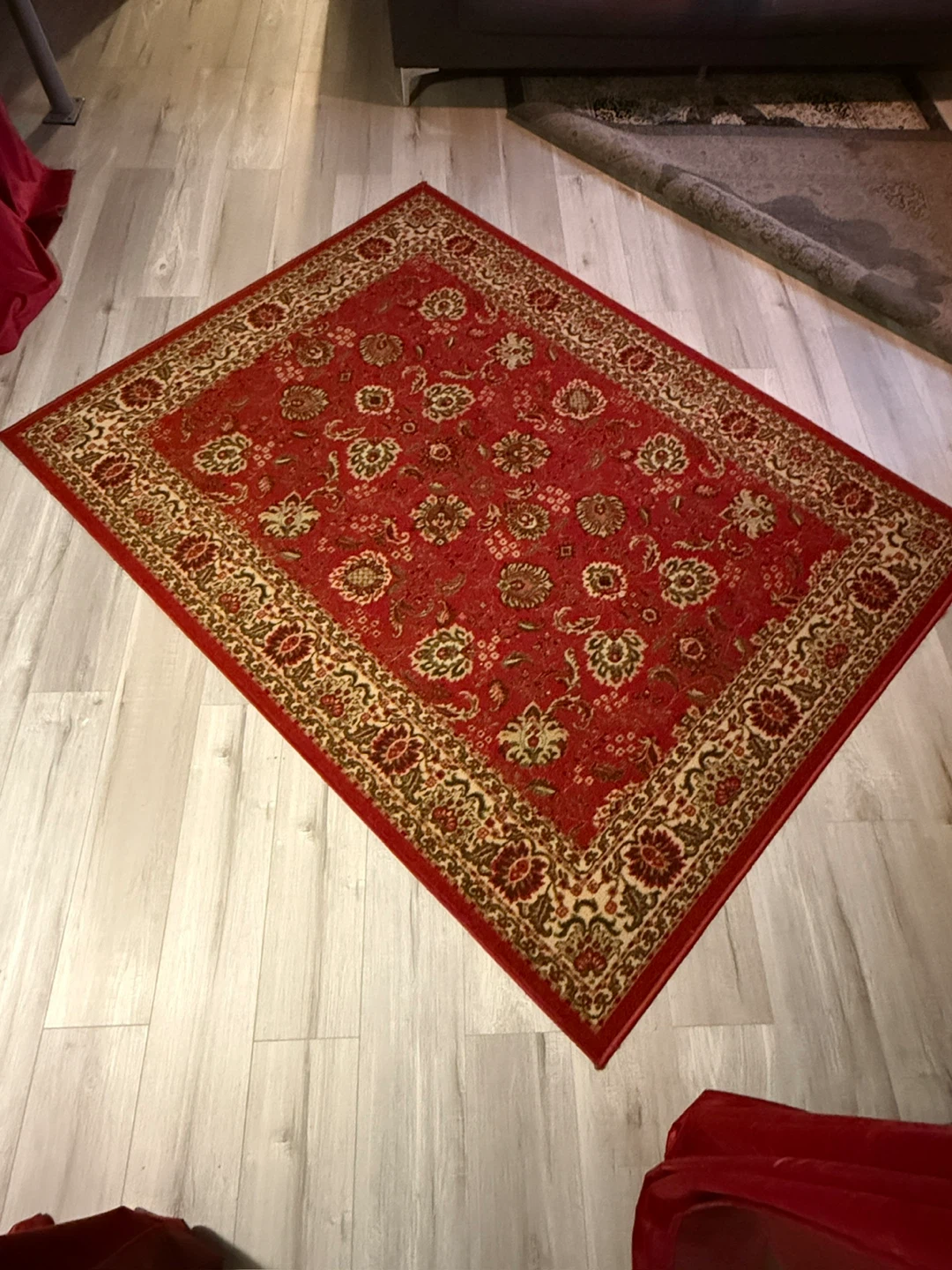 Red Traditional Area Rug