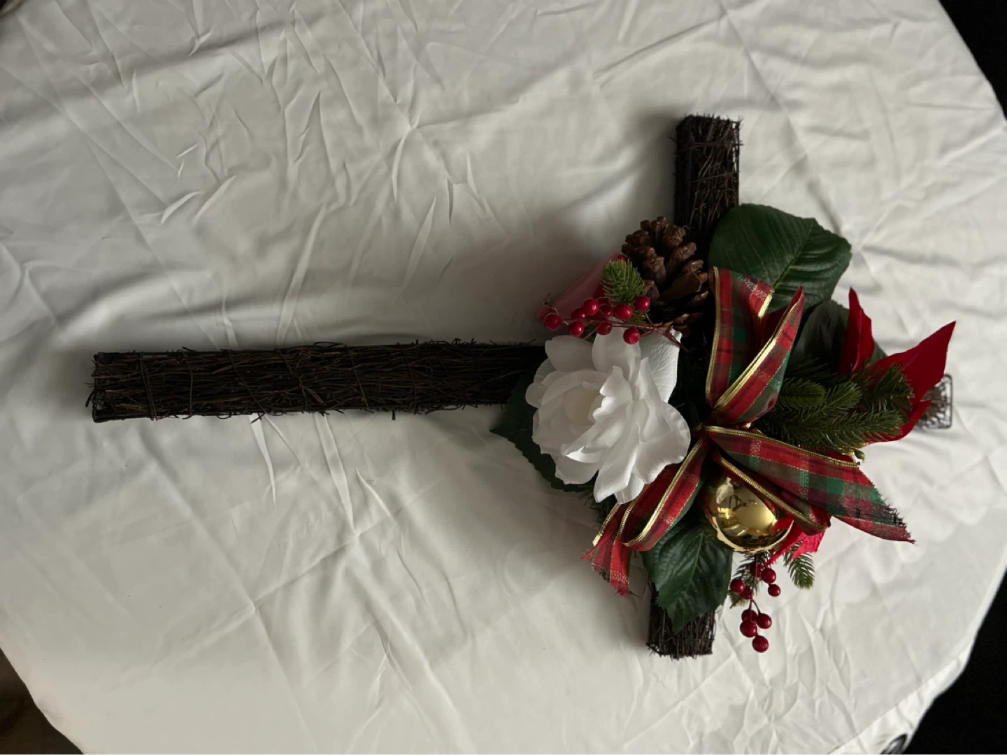 Decorative Christmas Cross Wreath