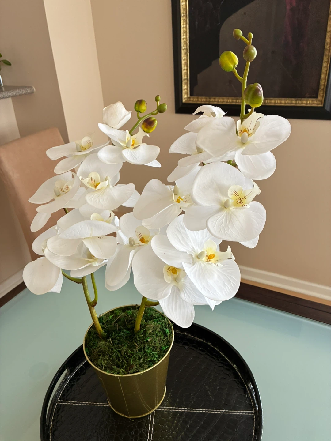 Artificial White Orchid Plant-2 stems - photo 2