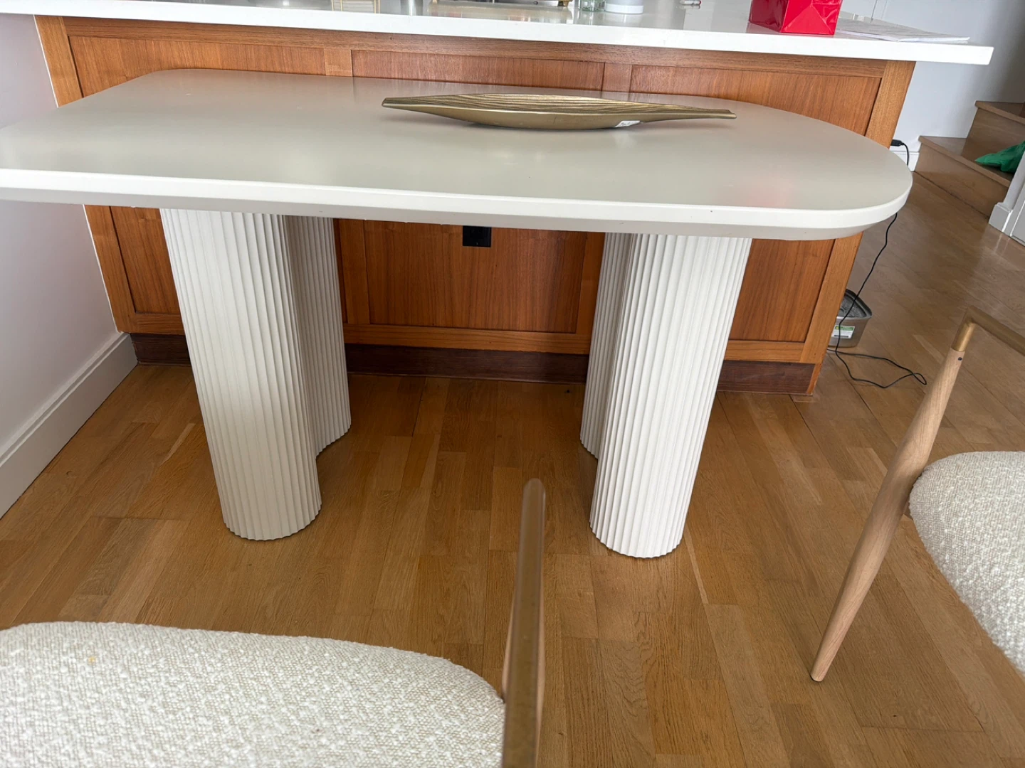 Fluted Pedestal Dining Table