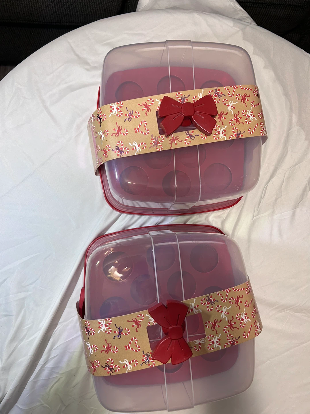 2 Cupcake Carriers - Red