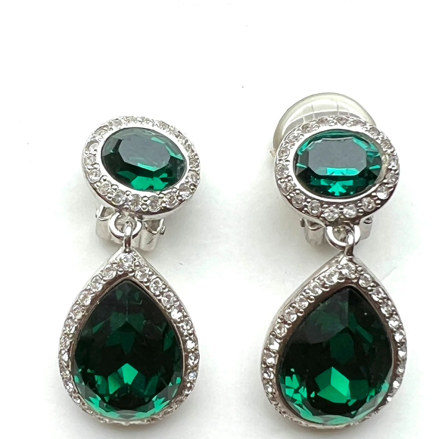 Clip-on Teardrop Gemstone Earrings - photo 4